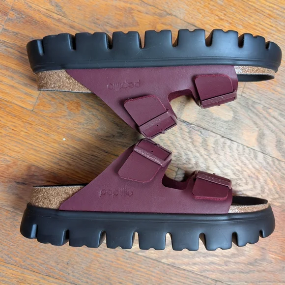 Birkenstock Burgundy Sandals - Picture 3 of 4